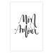 Wall Poster Mon Amour - black French text on a contrasting white background 125271