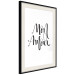 Wall Poster Mon Amour - black French text on a contrasting white background 125271 additionalThumb 3