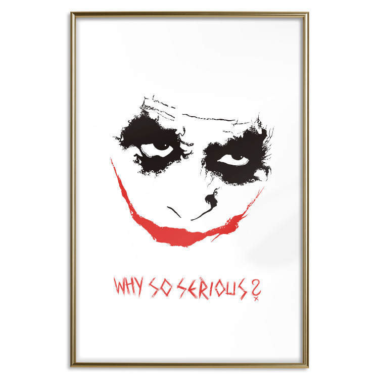 Poster Why so Serious? - English text under an abstract face 125371 additionalImage 14