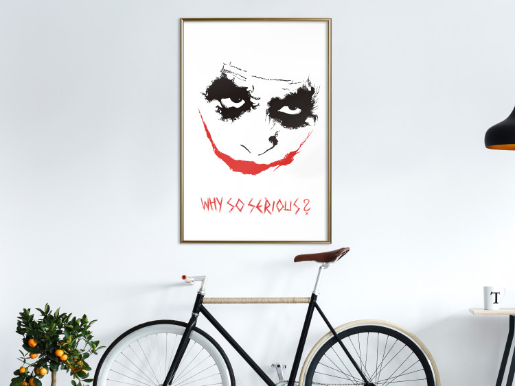 Poster Why so Serious? - English text under an abstract face 125371 additionalImage 2