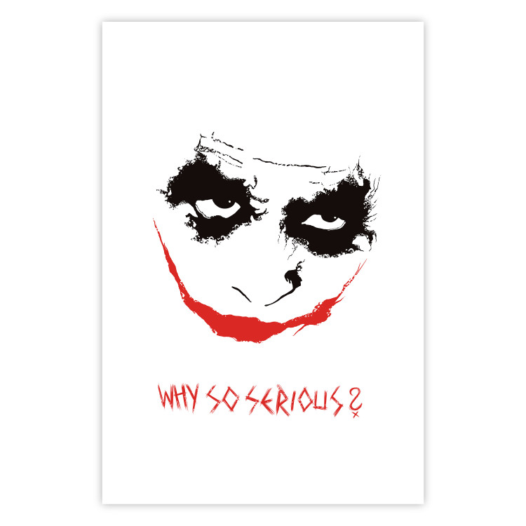 Poster Why so Serious? - English text under an abstract face 125371 additionalImage 19