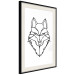 Wall Poster Guardian - black wolf created from geometric figures on a white background 125871 additionalThumb 3