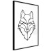 Wall Poster Guardian - black wolf created from geometric figures on a white background 125871 additionalThumb 12
