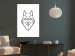 Wall Poster Guardian - black wolf created from geometric figures on a white background 125871 additionalThumb 4