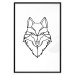 Wall Poster Guardian - black wolf created from geometric figures on a white background 125871 additionalThumb 17