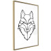 Wall Poster Guardian - black wolf created from geometric figures on a white background 125871 additionalThumb 14