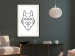 Wall Poster Guardian - black wolf created from geometric figures on a white background 125871 additionalThumb 22