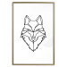 Wall Poster Guardian - black wolf created from geometric figures on a white background 125871 additionalThumb 14