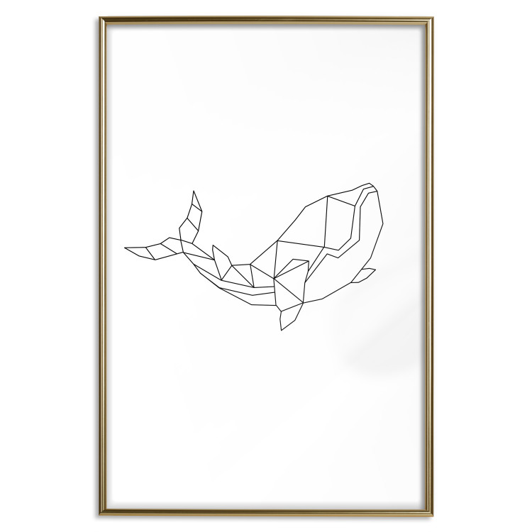 Poster Big Fish - abstract fish line art on contrasting white background 128071 additionalImage 17