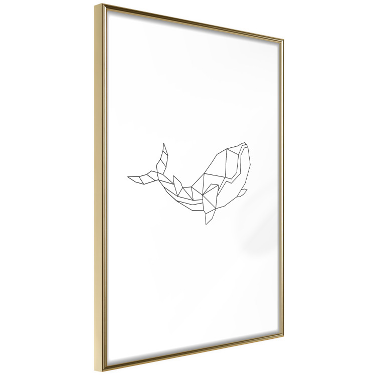 Poster Big Fish - abstract fish line art on contrasting white background 128071 additionalImage 9