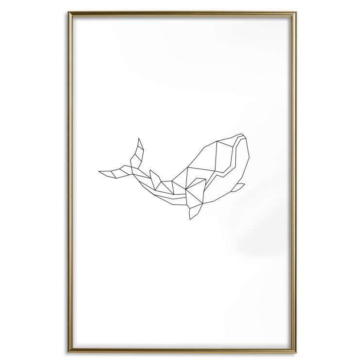 Poster Big Fish - abstract fish line art on contrasting white background 128071 additionalImage 26