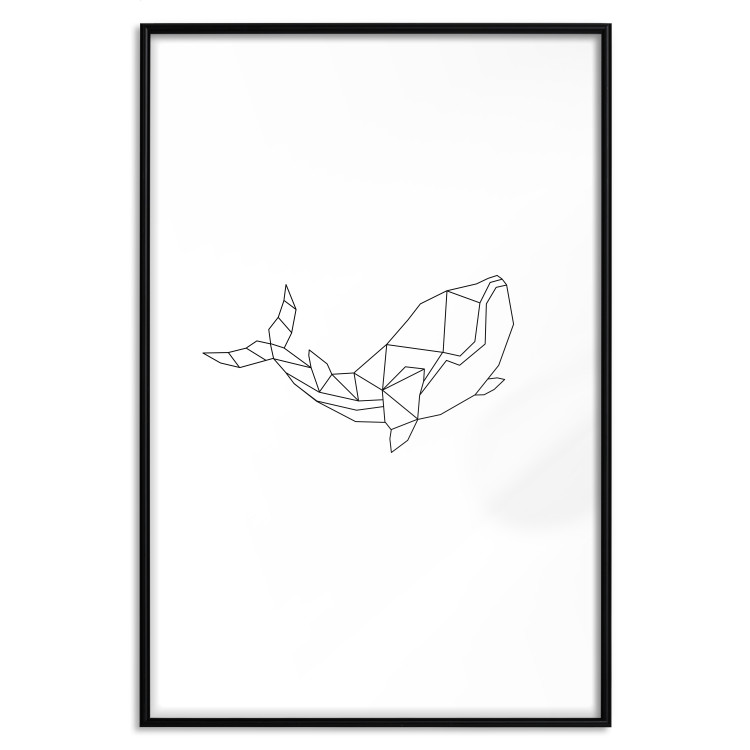 Poster Big Fish - abstract fish line art on contrasting white background 128071 additionalImage 27