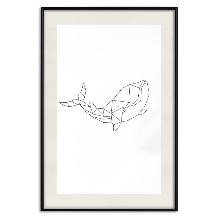 Poster Big Fish - abstract fish line art on contrasting white background 128071 additionalImage 23