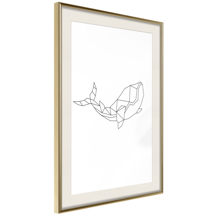 Poster Big Fish - abstract fish line art on contrasting white background 128071 additionalImage 3