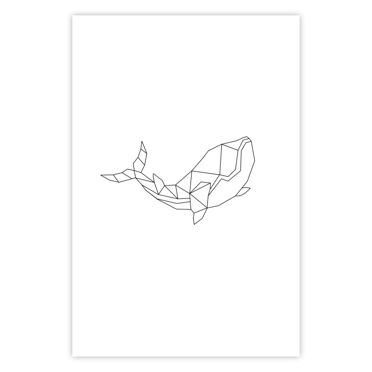 Poster Big Fish - abstract fish line art on contrasting white background 128071 additionalImage 18