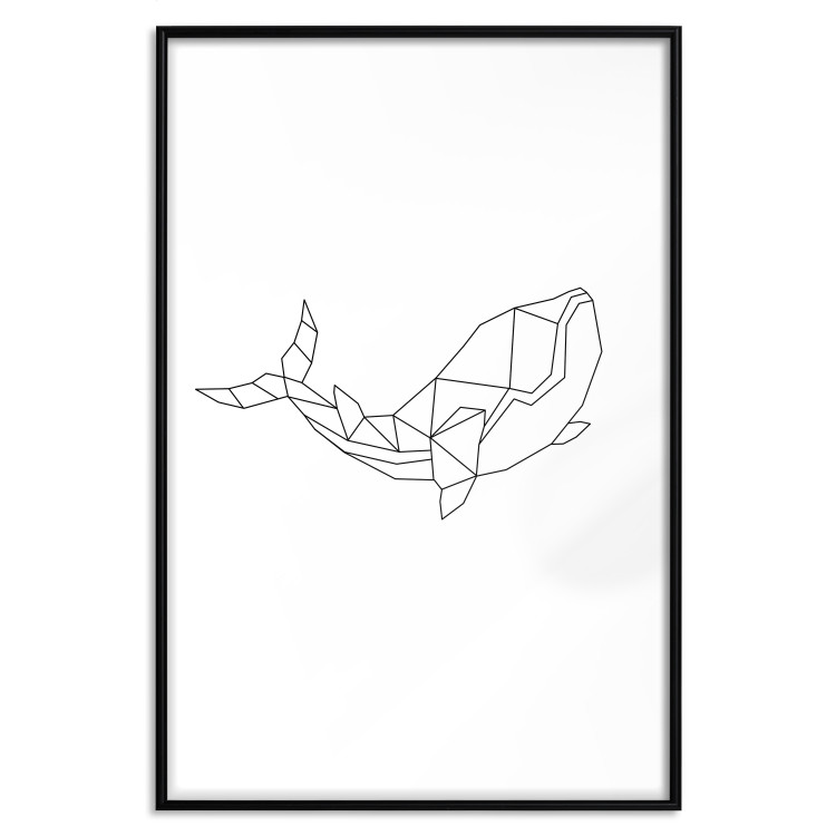Poster Big Fish - abstract fish line art on contrasting white background 128071 additionalImage 25