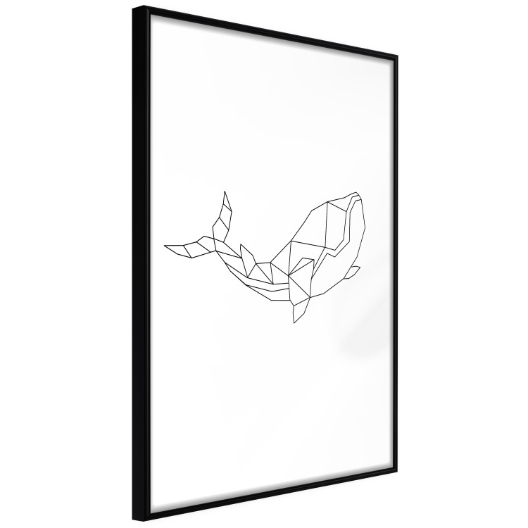 Poster Big Fish - abstract fish line art on contrasting white background 128071 additionalImage 11