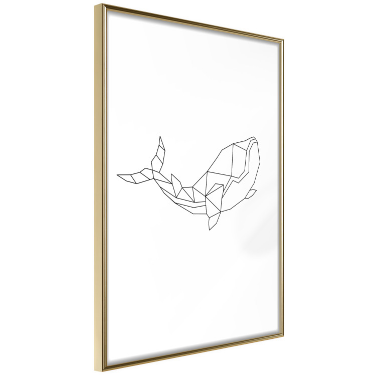 Poster Big Fish - abstract fish line art on contrasting white background 128071 additionalImage 12