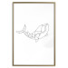 Poster Big Fish - abstract fish line art on contrasting white background 128071 additionalThumb 24