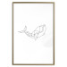 Poster Big Fish - abstract fish line art on contrasting white background 128071 additionalThumb 26