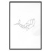 Poster Big Fish - abstract fish line art on contrasting white background 128071 additionalThumb 27