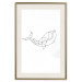 Poster Big Fish - abstract fish line art on contrasting white background 128071 additionalThumb 22