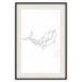 Poster Big Fish - abstract fish line art on contrasting white background 128071 additionalThumb 23