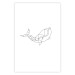 Poster Big Fish - abstract fish line art on contrasting white background 128071 additionalThumb 15
