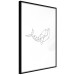 Poster Big Fish - abstract fish line art on contrasting white background 128071 additionalThumb 8