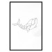 Poster Big Fish - abstract fish line art on contrasting white background 128071 additionalThumb 25