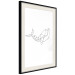 Poster Big Fish - abstract fish line art on contrasting white background 128071 additionalThumb 2