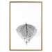 Wall Poster Macro Leaf - black and white leaf texture on a plain white background 129771 additionalThumb 17