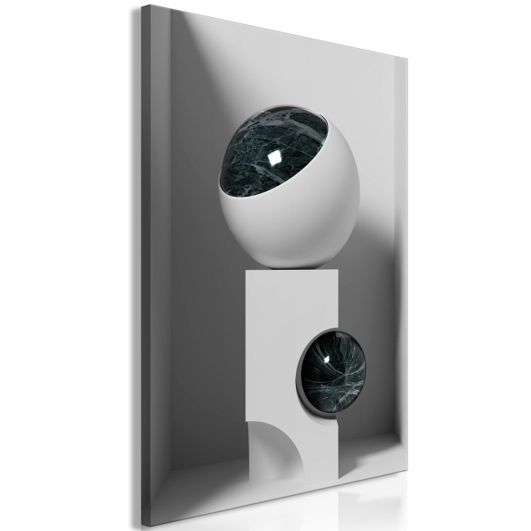 Canvas Art Print Glass Eye (1-piece) Vertical - futuristic industrial spheres 129871 additionalImage 2