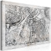 Canvas Art Print Map of Copenhagen - Plan of the Denmark Capital in black and white 135171 additionalThumb 2
