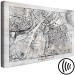 Canvas Art Print Map of Copenhagen - Plan of the Denmark Capital in black and white 135171 additionalThumb 6
