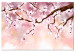 Canvas Print Twig of blooming cherries - illustration with a tree 135771