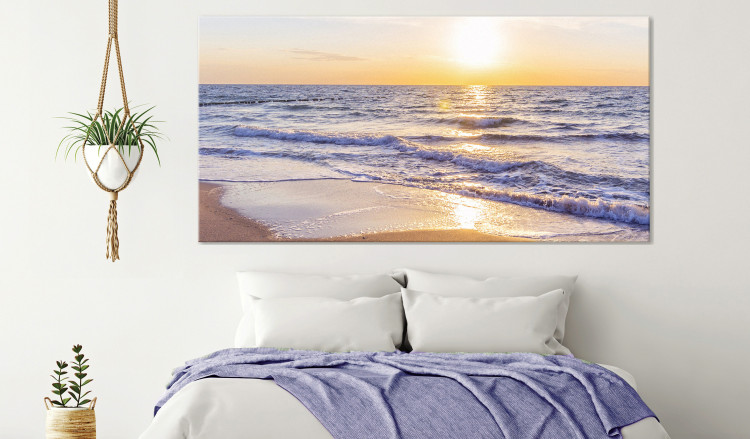 Large canvas print Calm Waves - Brown II [Large Format] 136371 additionalImage 4
