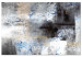 Canvas Print Frost on Windows (1-piece) Wide - abstract gray texture 137871