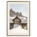 Wall Poster Winter in the Dolomites - small wooden cottage in the mountains covered in snow 137971 additionalThumb 18
