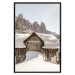 Wall Poster Winter in the Dolomites - small wooden cottage in the mountains covered in snow 137971 additionalThumb 10