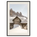 Wall Poster Winter in the Dolomites - small wooden cottage in the mountains covered in snow 137971 additionalThumb 17