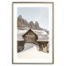 Wall Poster Winter in the Dolomites - small wooden cottage in the mountains covered in snow 137971 additionalThumb 13