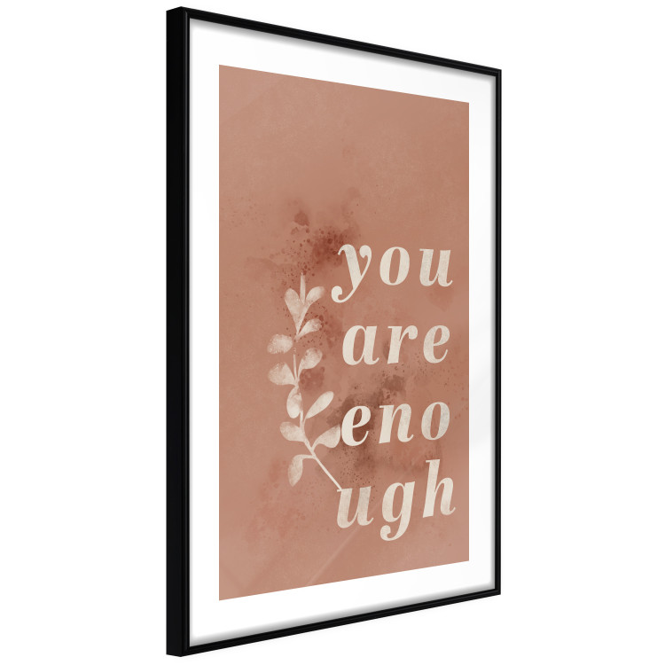 Wall Poster You Are Enough - white English texts on a red textured background 138871 additionalImage 2