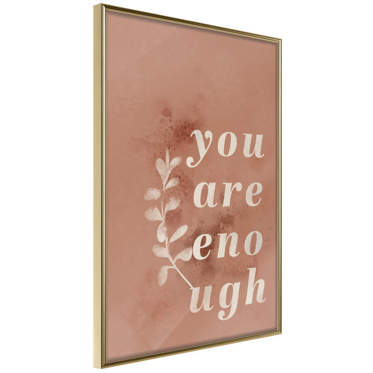 Wall Poster You Are Enough - white English texts on a red textured background 138871 additionalImage 4