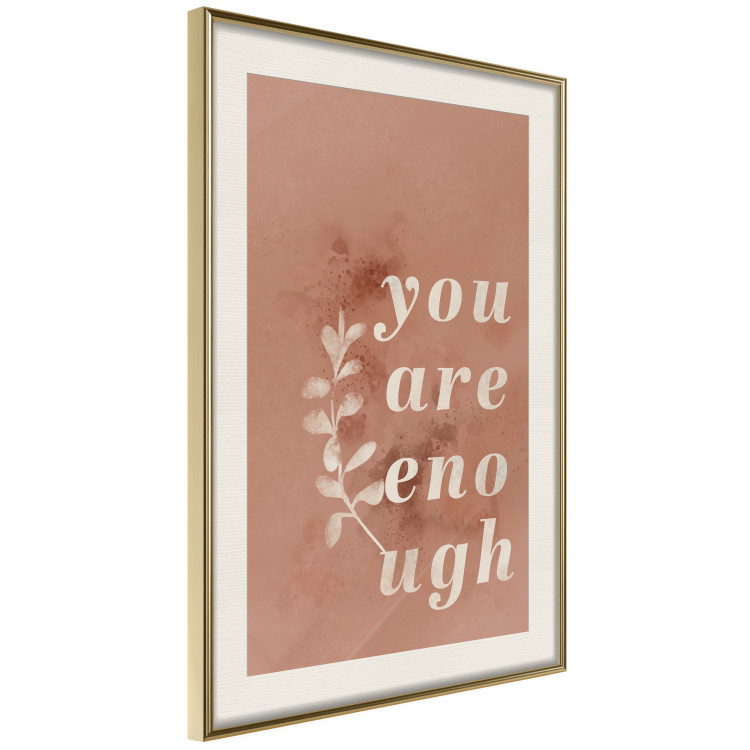 Wall Poster You Are Enough - white English texts on a red textured background 138871 additionalImage 22