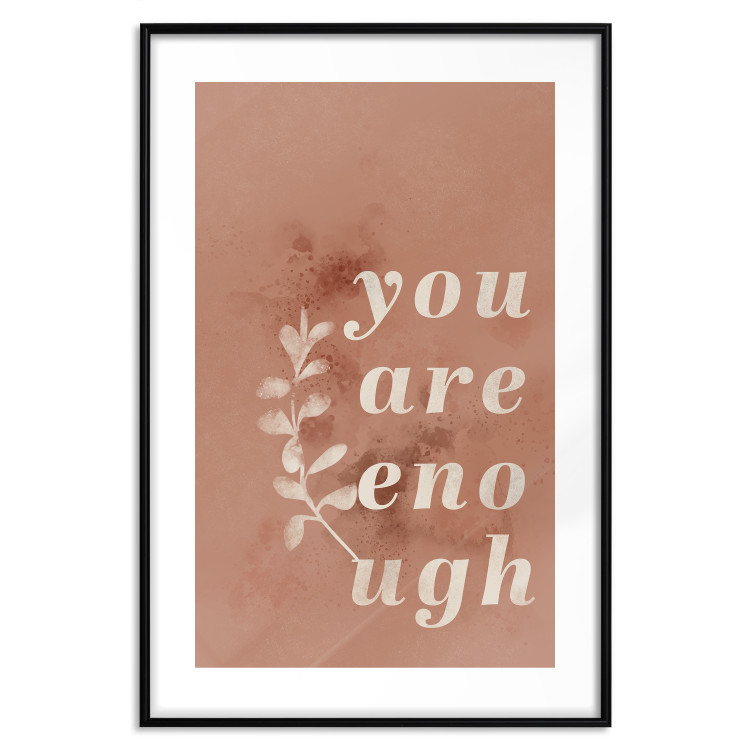 Wall Poster You Are Enough - white English texts on a red textured background 138871 additionalImage 17