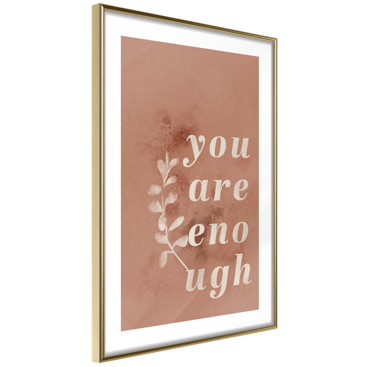Wall Poster You Are Enough - white English texts on a red textured background 138871 additionalImage 6