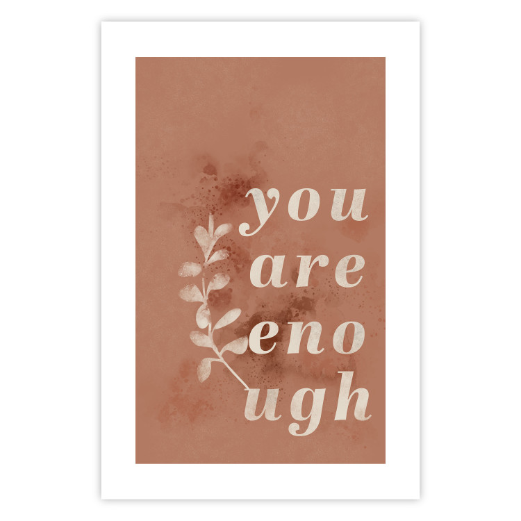 Wall Poster You Are Enough - white English texts on a red textured background 138871 additionalImage 18