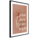 Wall Poster You Are Enough - white English texts on a red textured background 138871 additionalThumb 2