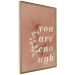 Wall Poster You Are Enough - white English texts on a red textured background 138871 additionalThumb 5